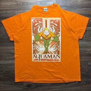 Orange DC Comics Aquaman Graphic Tee